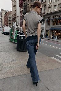 HOUNDSTOOTH LACE TOP