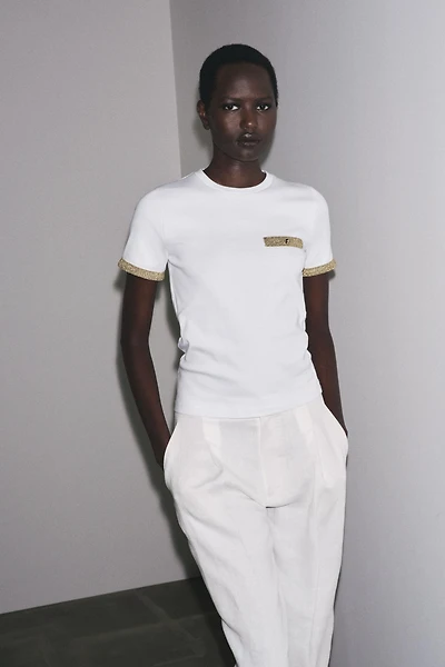 T-SHIRT FIL MÉTALLISÉ