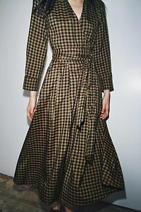 ZW COLLECTION PLAID SHIRT DRESS