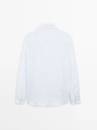 Slim fit 100% linen shirt