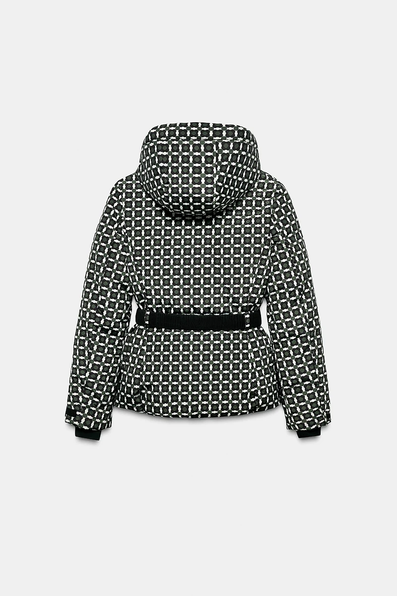 HOODED WATER RESISTANT WINDPROOF DOWN COAT RECCO® TECHNOLOGY SKI COLLECTION