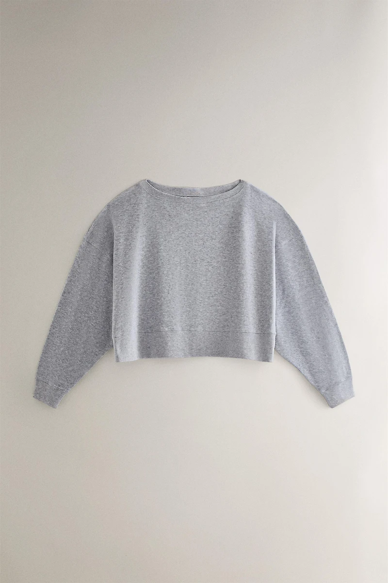 COTTON COLLAR SWEATSHIRT