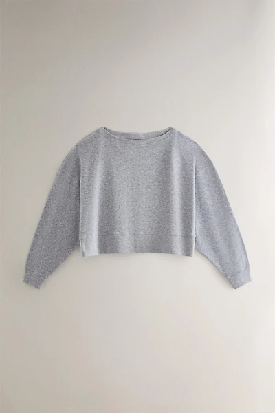 COTTON COLLAR SWEATSHIRT