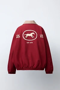 HORSE PRINT BOMBER JACKET
