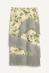 LIMITED EDITION FLORAL FRINGE SKIRT