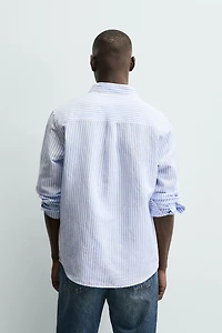REGULAR FIT LINEN-COTTON SHIRT