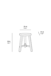 TABOURET BOIS ORME