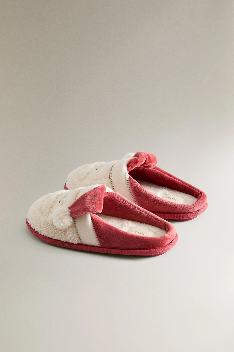CHILDREN'S CHRISTMAS SANTA CLAUS SLIPPERS