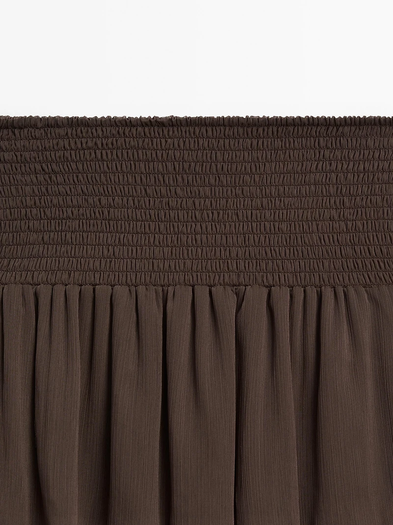 Long ruffled skirt