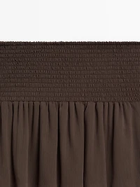 Long ruffled skirt