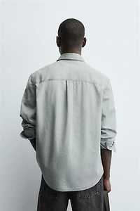 WASHED TWILL TEXTURED SHIRT