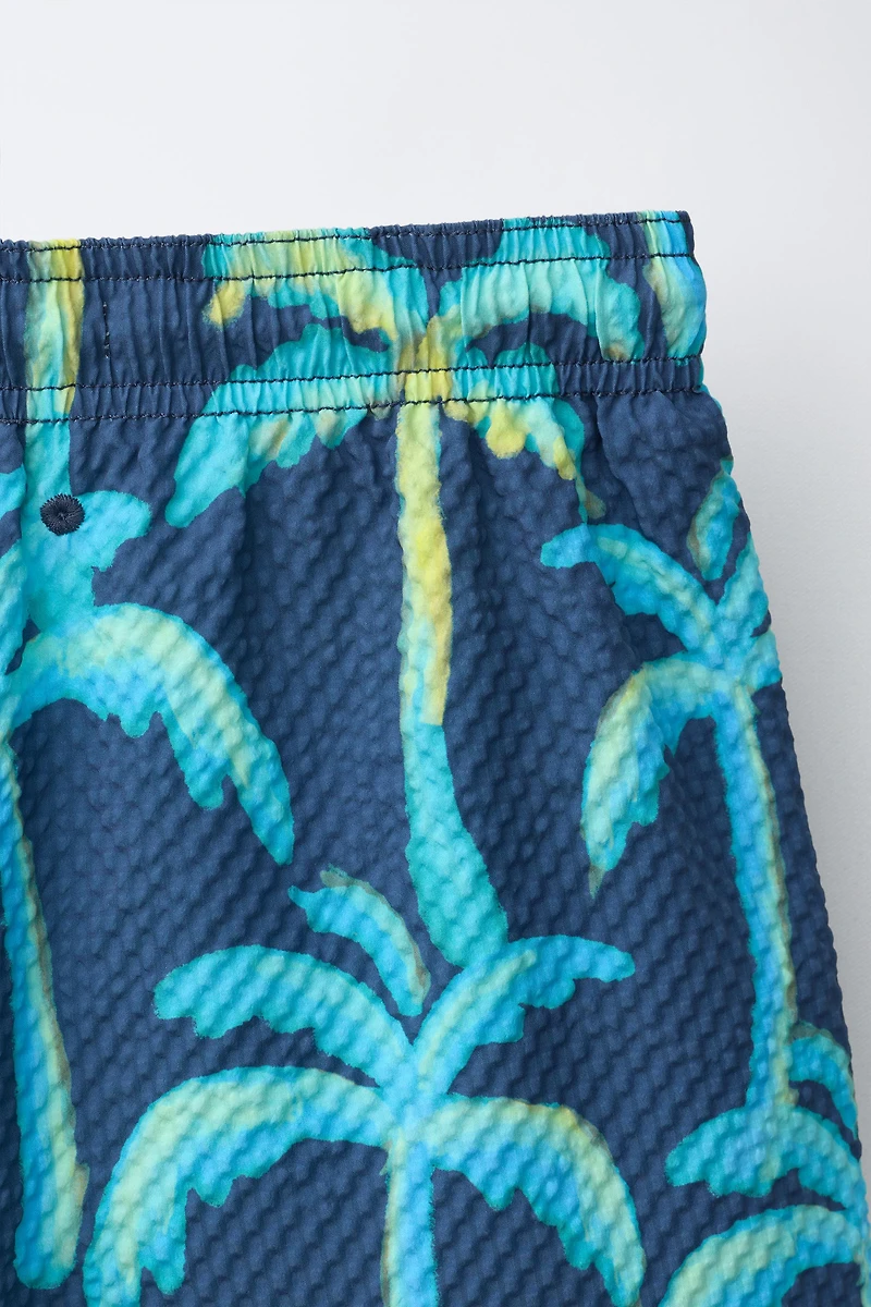 6-14 YEARS/ PALM TREE SWIM SHORTS