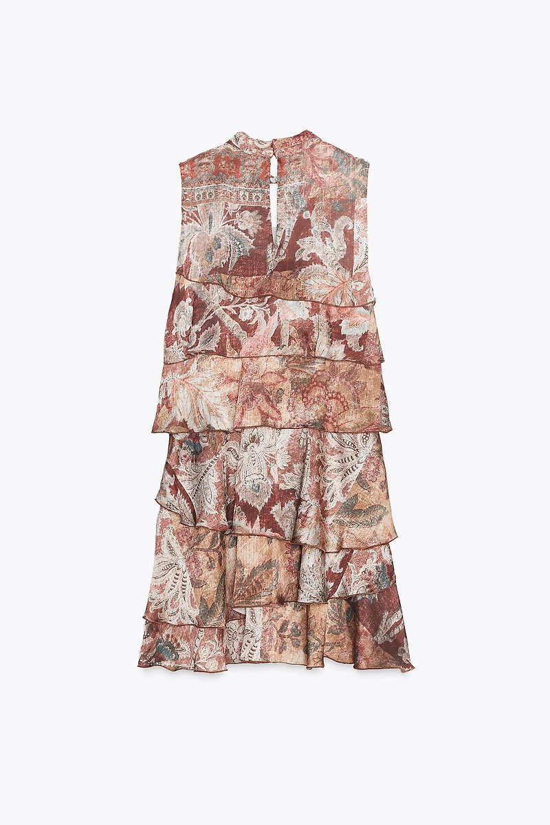 ROBE MINI IMPRIMÉE À VOLANTS