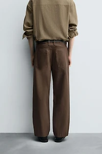 WASHED STRAIGHT FIT PANTS