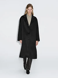 Long wool blend coat