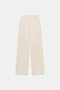 WASHED EFFECT INTERLOCK PANTS