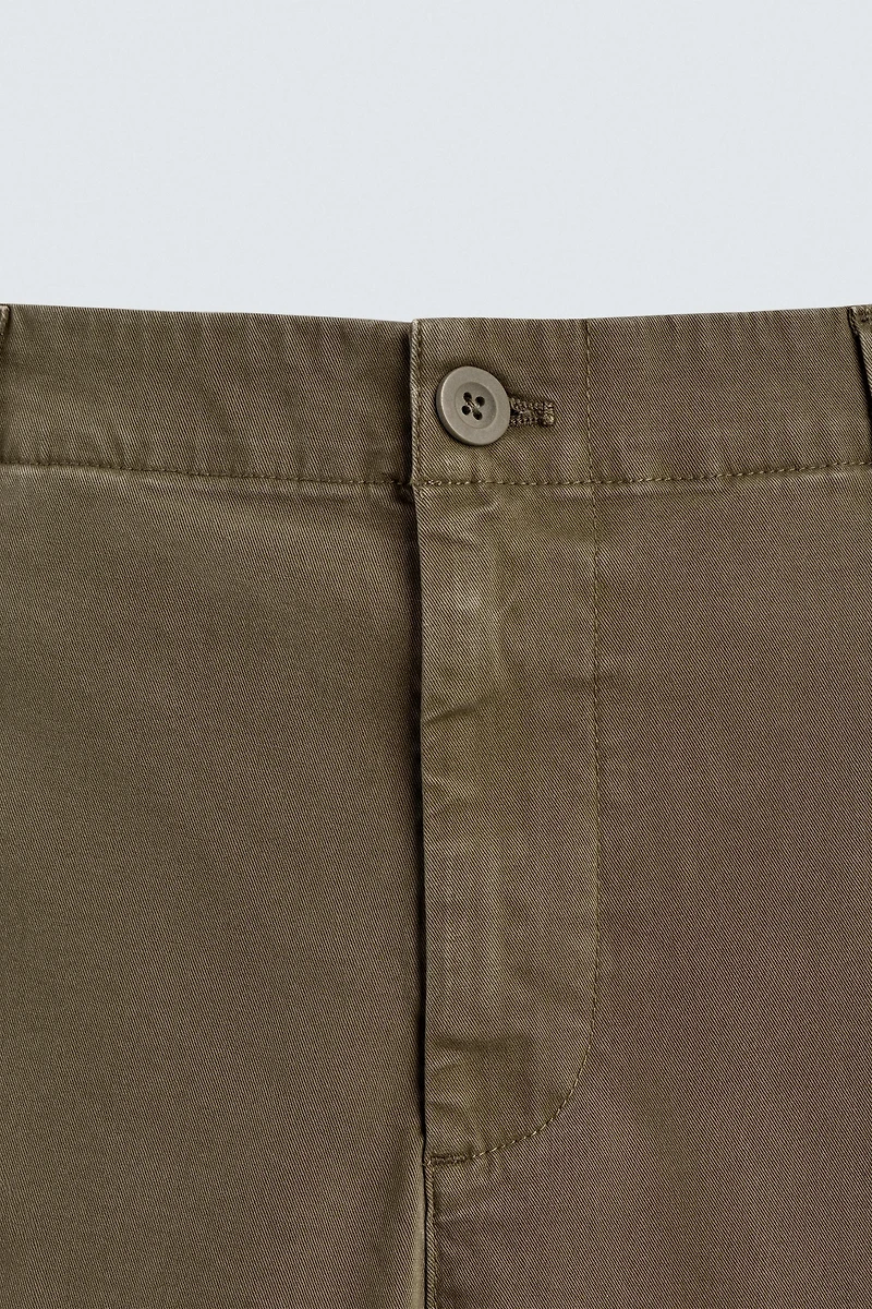 STRAIGHT FIT TWILL PANTS