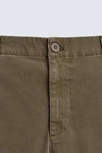 STRAIGHT FIT TWILL PANTS