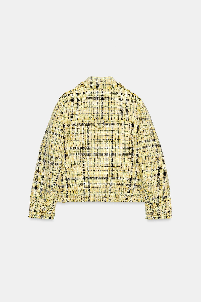ZW COLLECTION TEXTURED PLAID JACKET