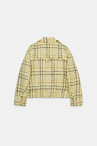ZW COLLECTION TEXTURED PLAID JACKET