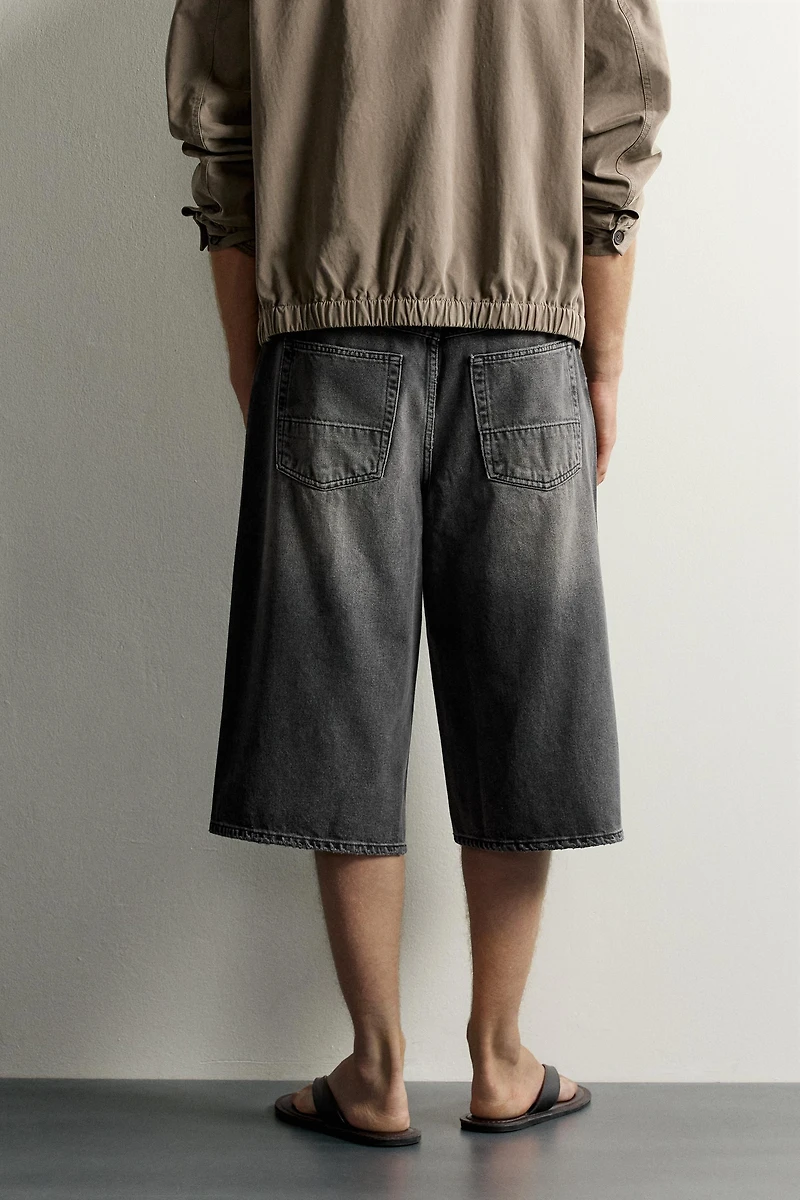 BAGGY FIT DENIM JORTS