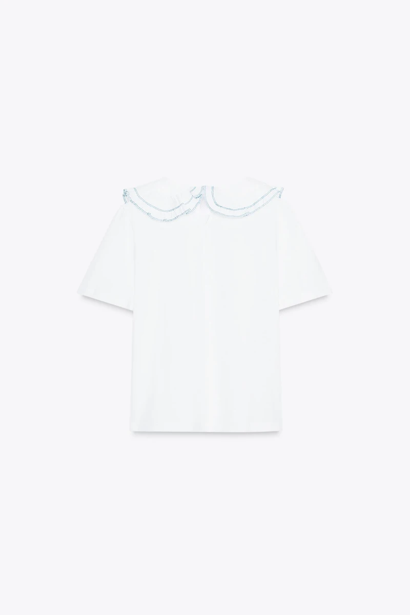 PETER PAN COLLAR T-SHIRT