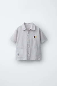 EMBROIDERED STRIPED SHIRT