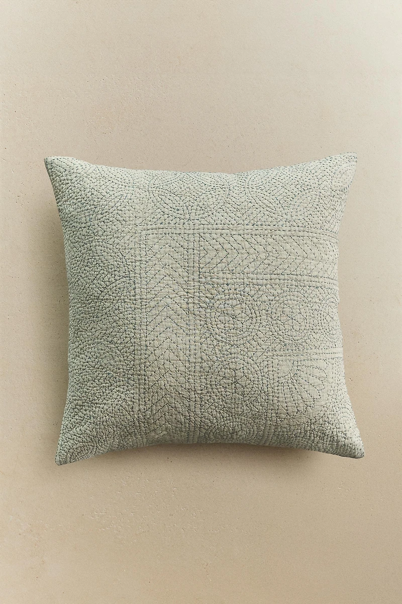 EMBROIDERED THROW PILLOW COVER
