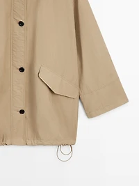 Puff parka with hood detail