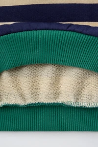 SWEAT À RAYURES CONTRASTÉES