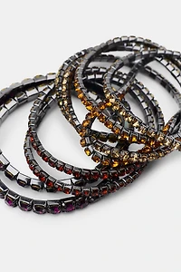 PACK OF ELASTIC GLITTER BRACELETS