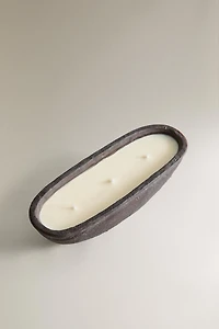 GR) LEATHER AMBER SCENTED CANDLE