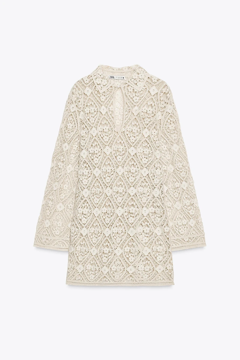 ZW COLLECTION CROCHET MINI DRESS