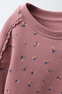 FLORAL SWEATSHIRT AND LEGGINGS SET