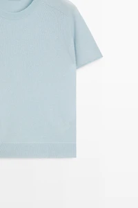 Pull à manches courtes 100 % cachemire