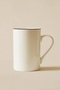 BONE CHINA MUG WITH BLACK RIM