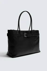 BELT DETAIL SHOPPER BAG