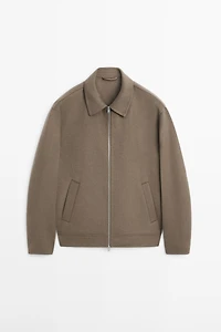 Wool blend jacket with pockets