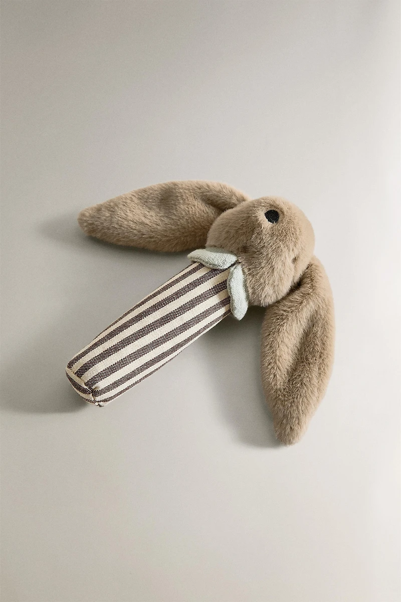 KIDS RABBIT PLUSH TOY RATTLE
