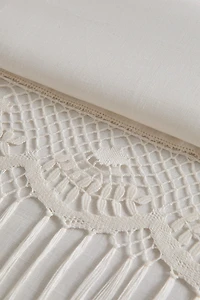 CAMARIÑAS LACE LINEN TOWEL