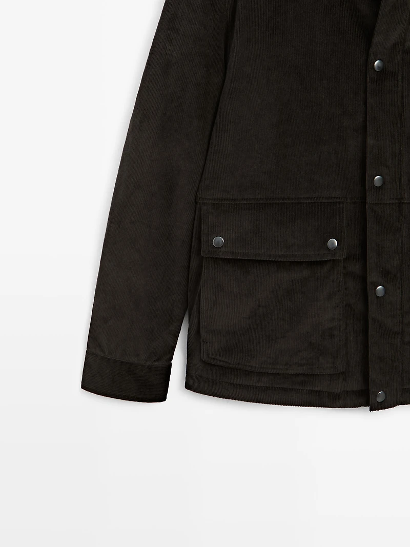 Corduroy jacket with pockets