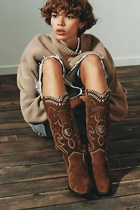EMBROIDERED LEATHER BOOTS