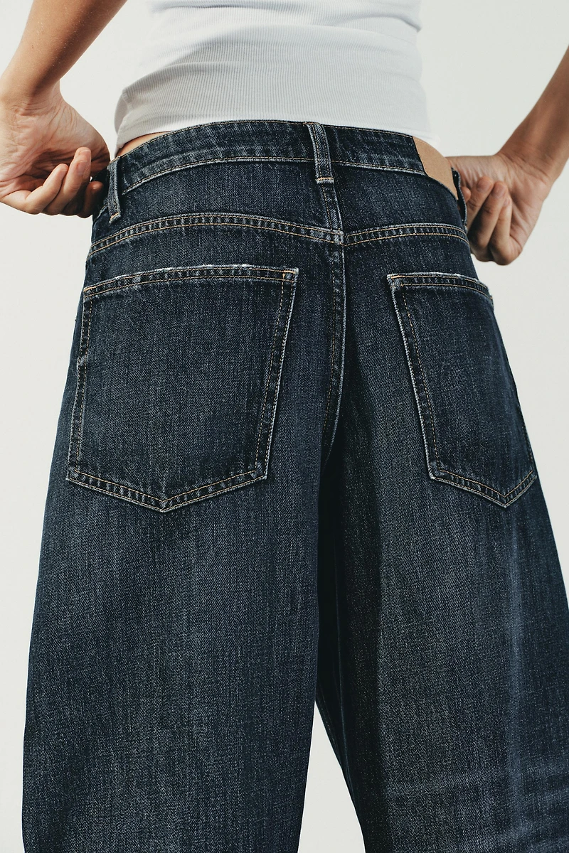 TRF MID-RISE BAGGY BALLOON JEANS