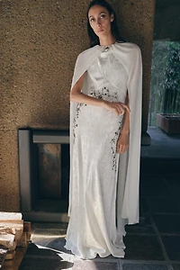 SEQUIN BEADED JACQUARD DRESS