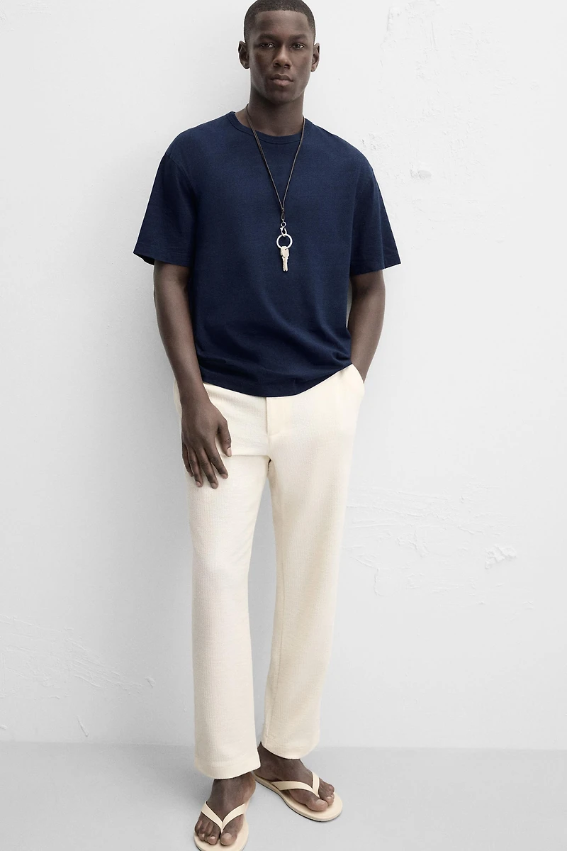TEXTURED CHINO PANTS