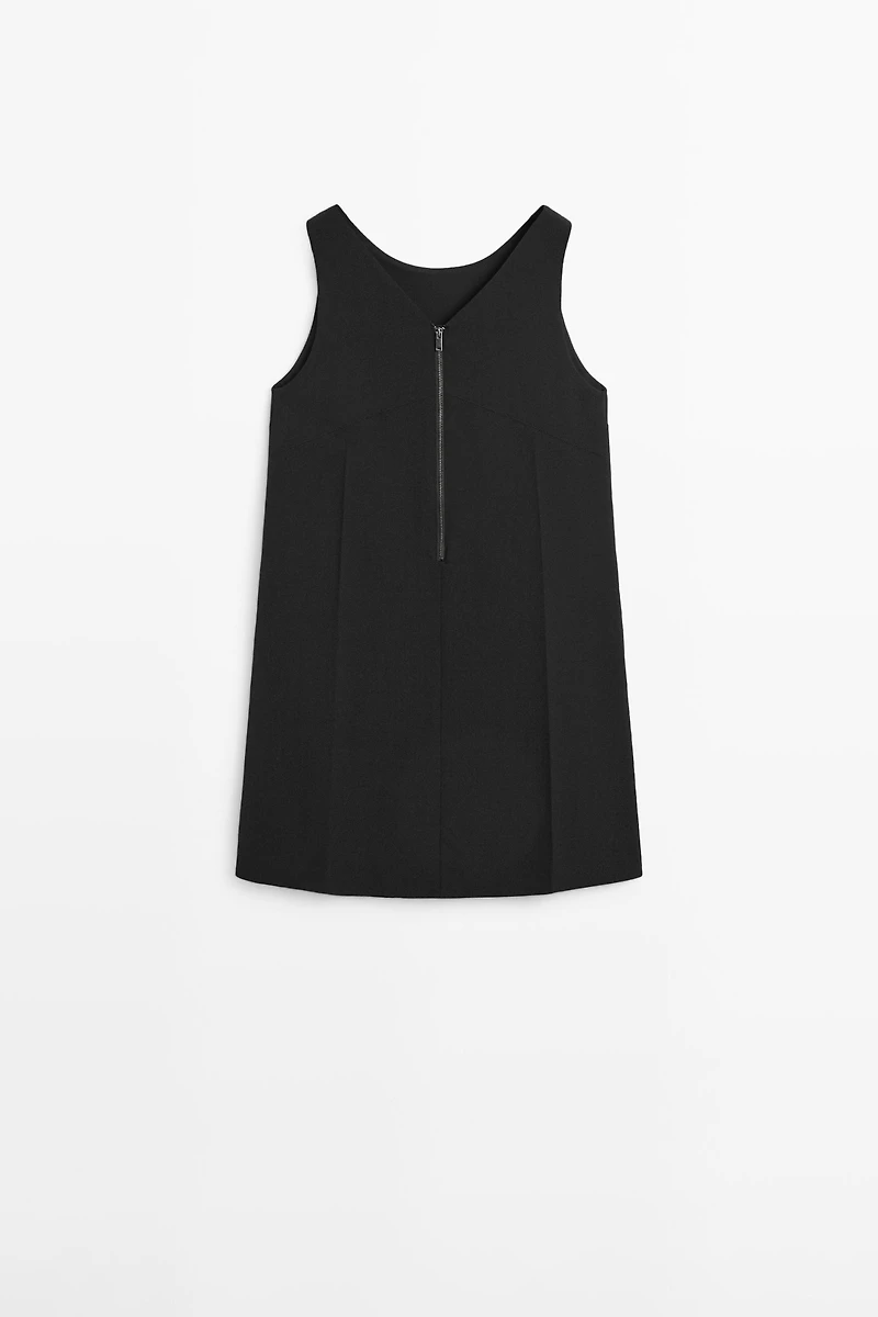 Wool blend mini dress