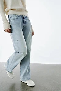 ZW COLLECTION RELAXED STRAIGHT LOW RISE JEANS
