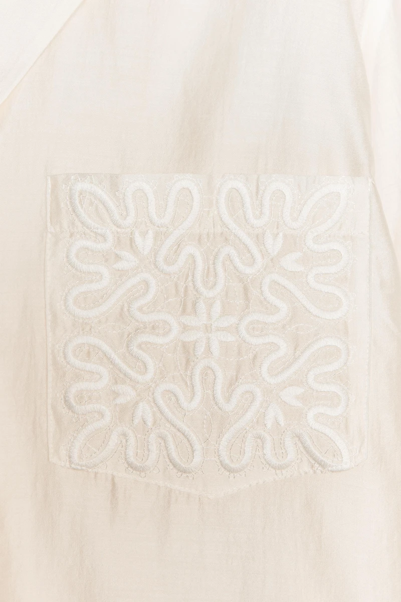 ZW COLLECTION EMBROIDERED POCKET SHIRT