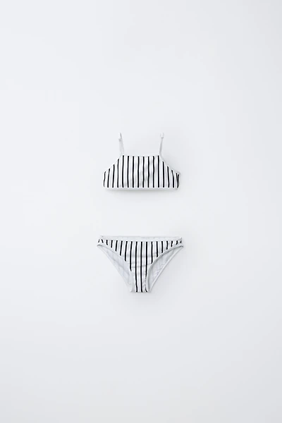 6-14 YRS | TEXTURED STRIPED BIKINI