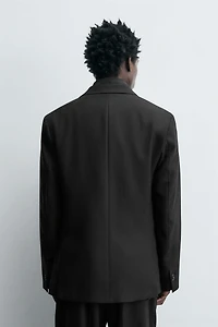 LIMITED EDITION WOOL BLEND DOUBLE BREASTED SUIT BLAZER